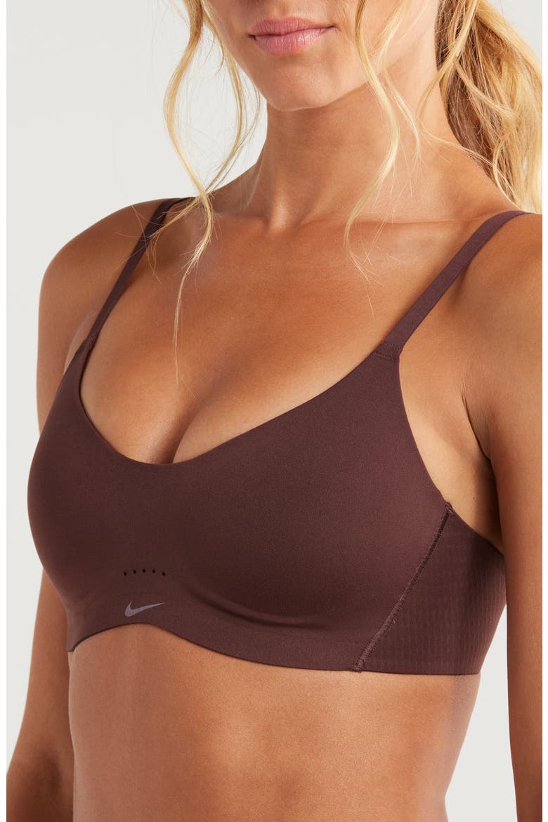 Alate Minimalist Dri-FIT Padded Sports Bra, Alternate, color, 227 EARTH/WHITE