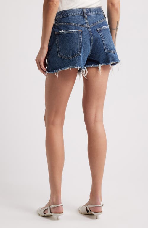 Frame The Hang Frayed Mid-rise Denim Shorts In Rafael