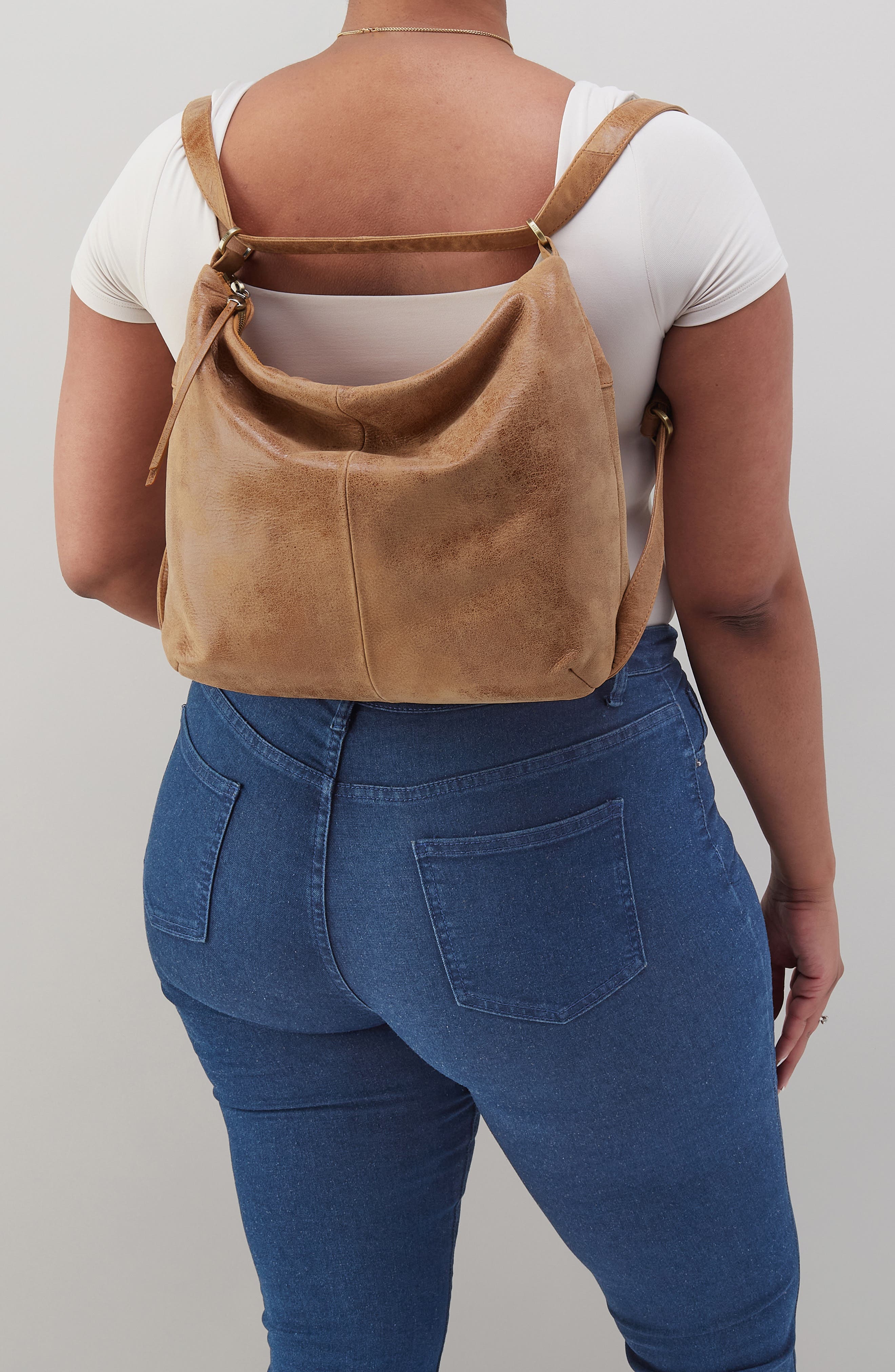 HOBO Emily Convertible Leather Backpack, Alternate, color, 