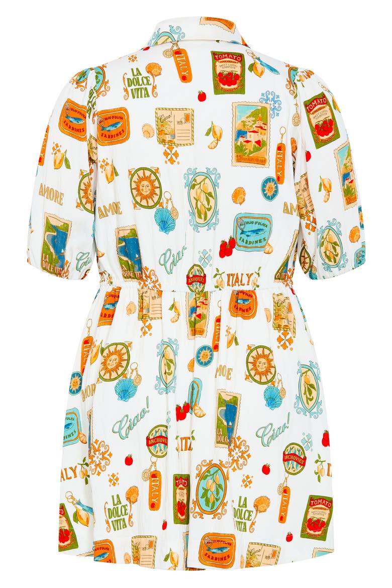 Sao Paulo Amore Print Shirtdress, Alternate, color, CREME LA DOLCE