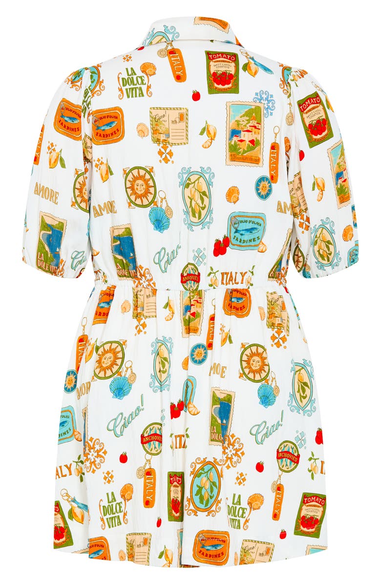 City Chic Sao Paulo Amore Print Shirtdress, Alternate, color, 