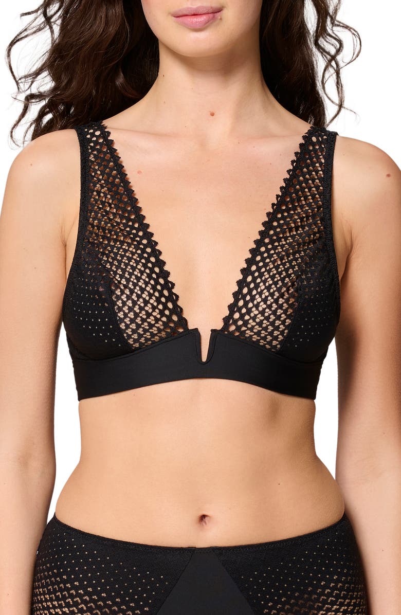 Simone Perele Cassandre Triangle Bralette, Main, color, Black