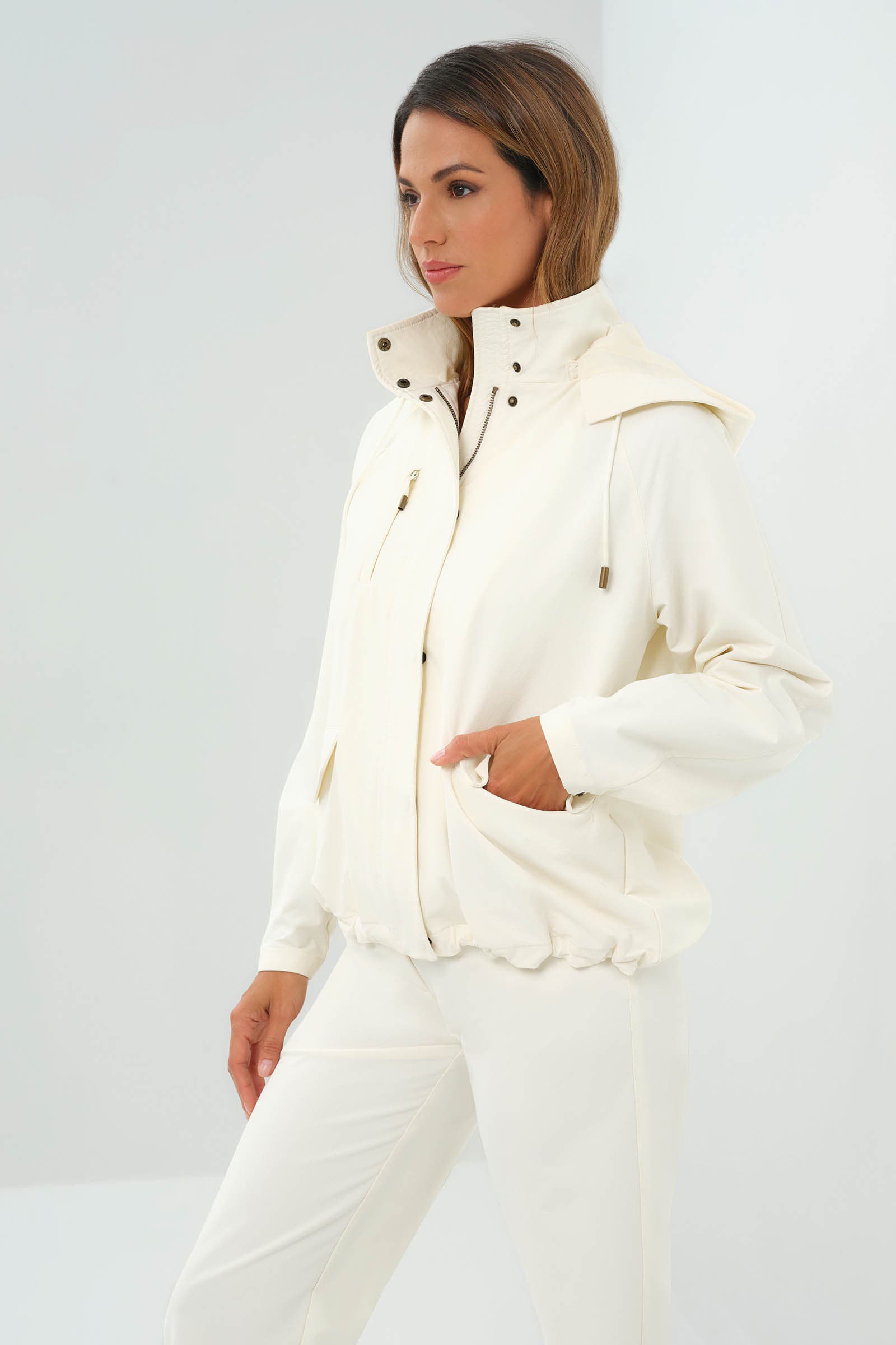 Tierra Water Resistant Stretch Nylon Utility Jacket - image 2