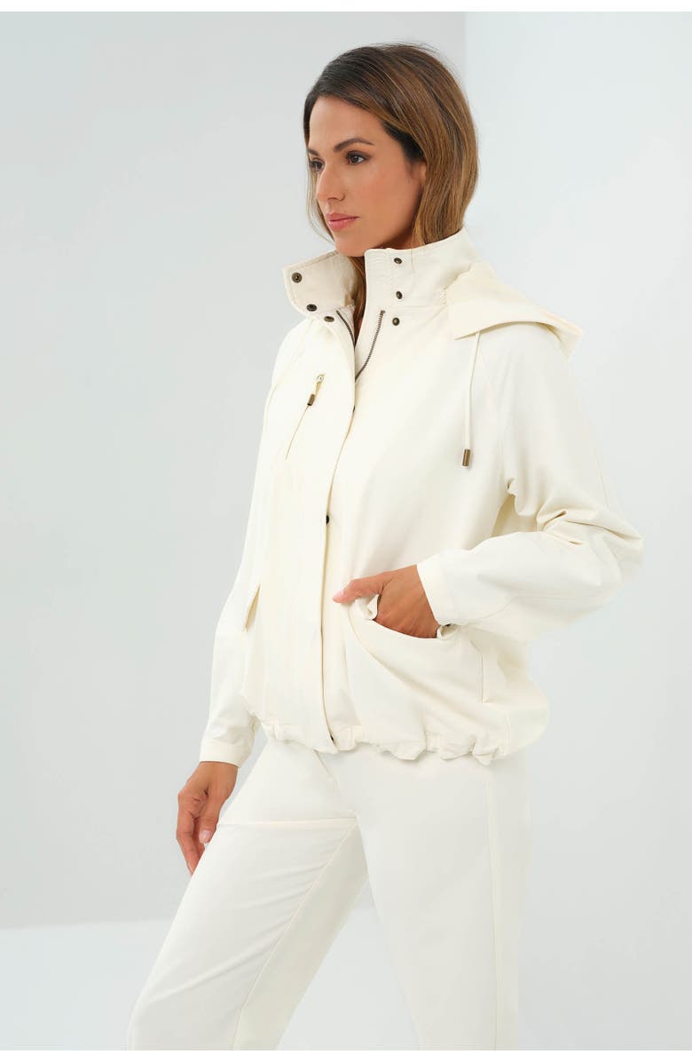 Anatomie Tierra Water Resistant Stretch Nylon Utility Jacket, Alternate, color, Ivory