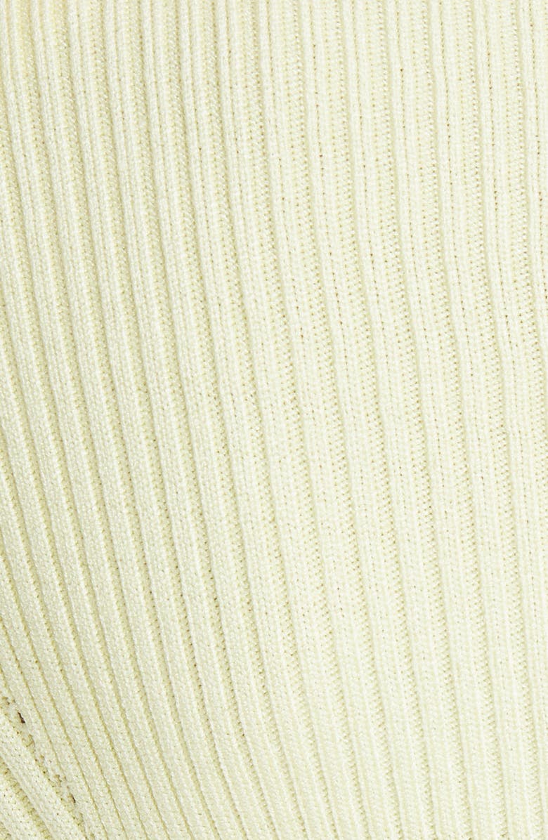 Balmain Bracelet Sleeve Rib Dress, Alternate, color, 