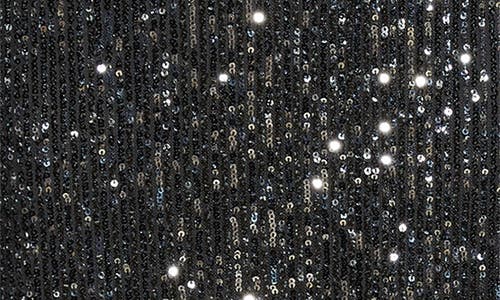 St John St. John Collection Sequin Embroidered Drape Back Gown In Black