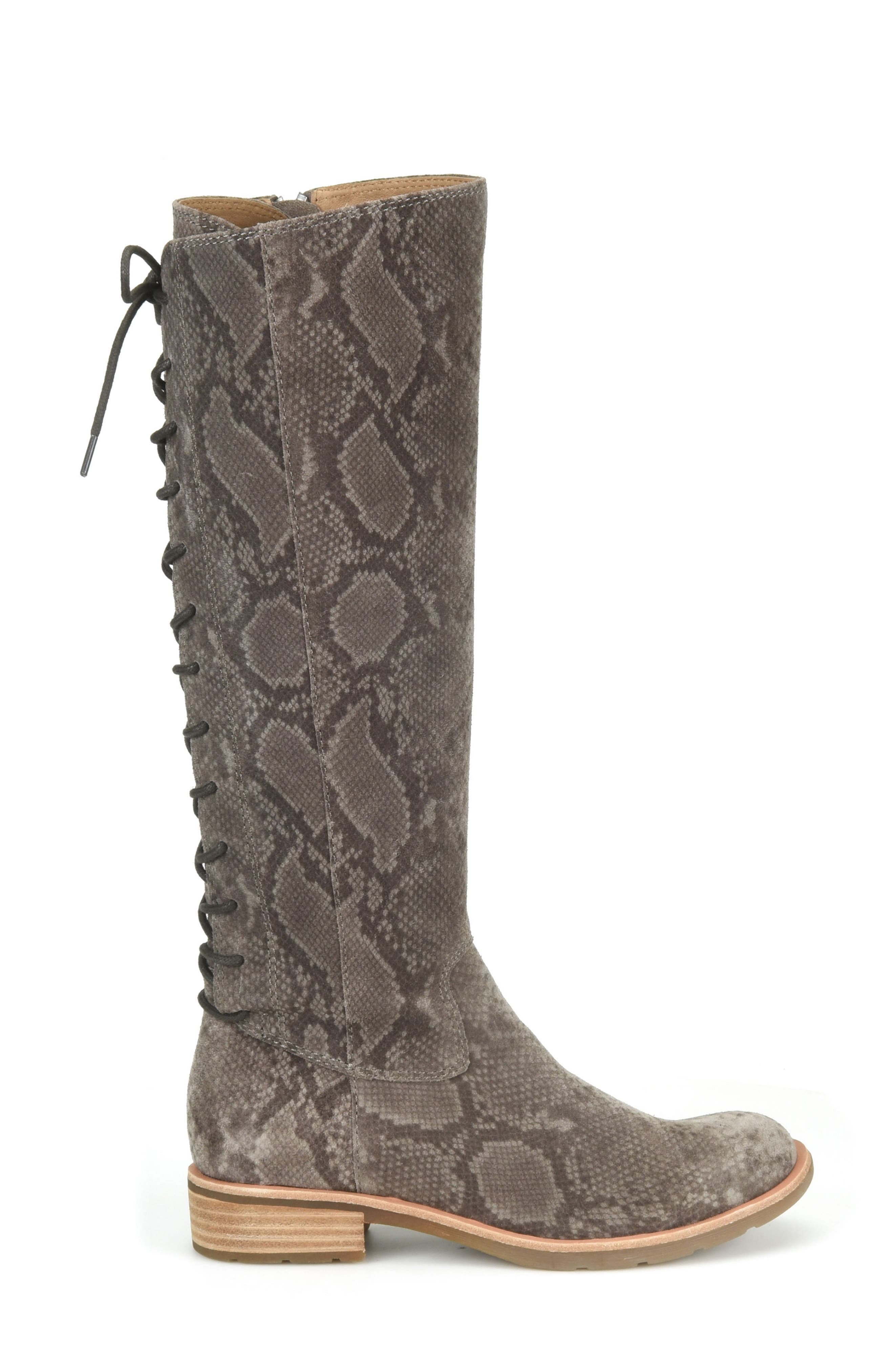 Sharnell II Waterproof Knee High Boot, Alternate, color, TAUPE SNAKE