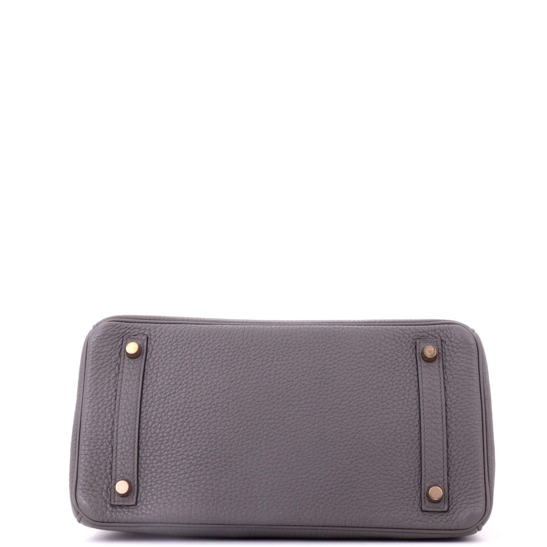 Pre-Owned Hermes Birkin Handbag Grey Togo with Rose Gold Hardware 30, Alternate, color, Etain