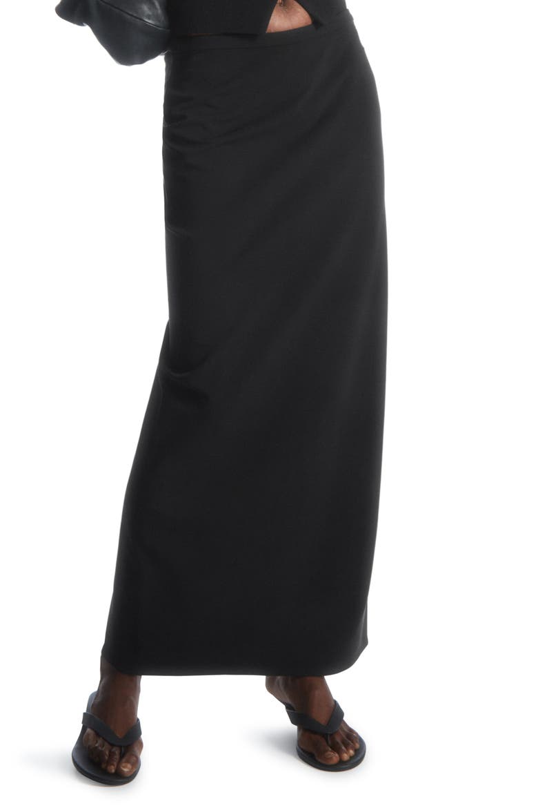 Column Maxi Skirt, Main, color, BLACK DARK KY CP