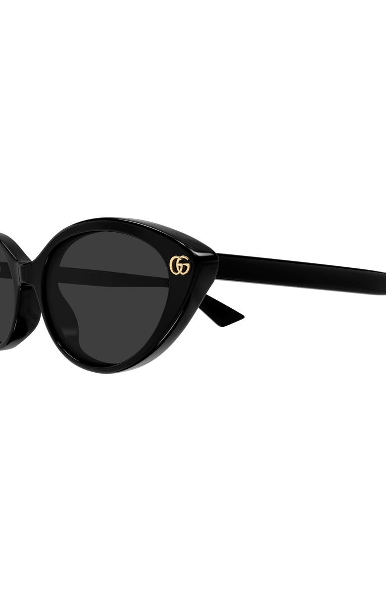 Gucci 54mm Cat Eye Sunglasses, Alternate, color, Black