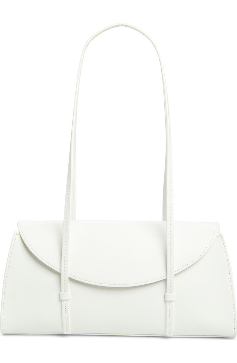Reformation Elena Leather Shoulder Bag, Main, color, White Leather