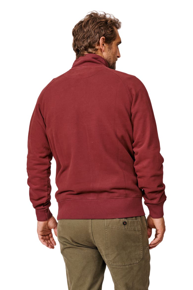 Provost Zip Neck Sweatshirt, Alternate, color, Burgundy