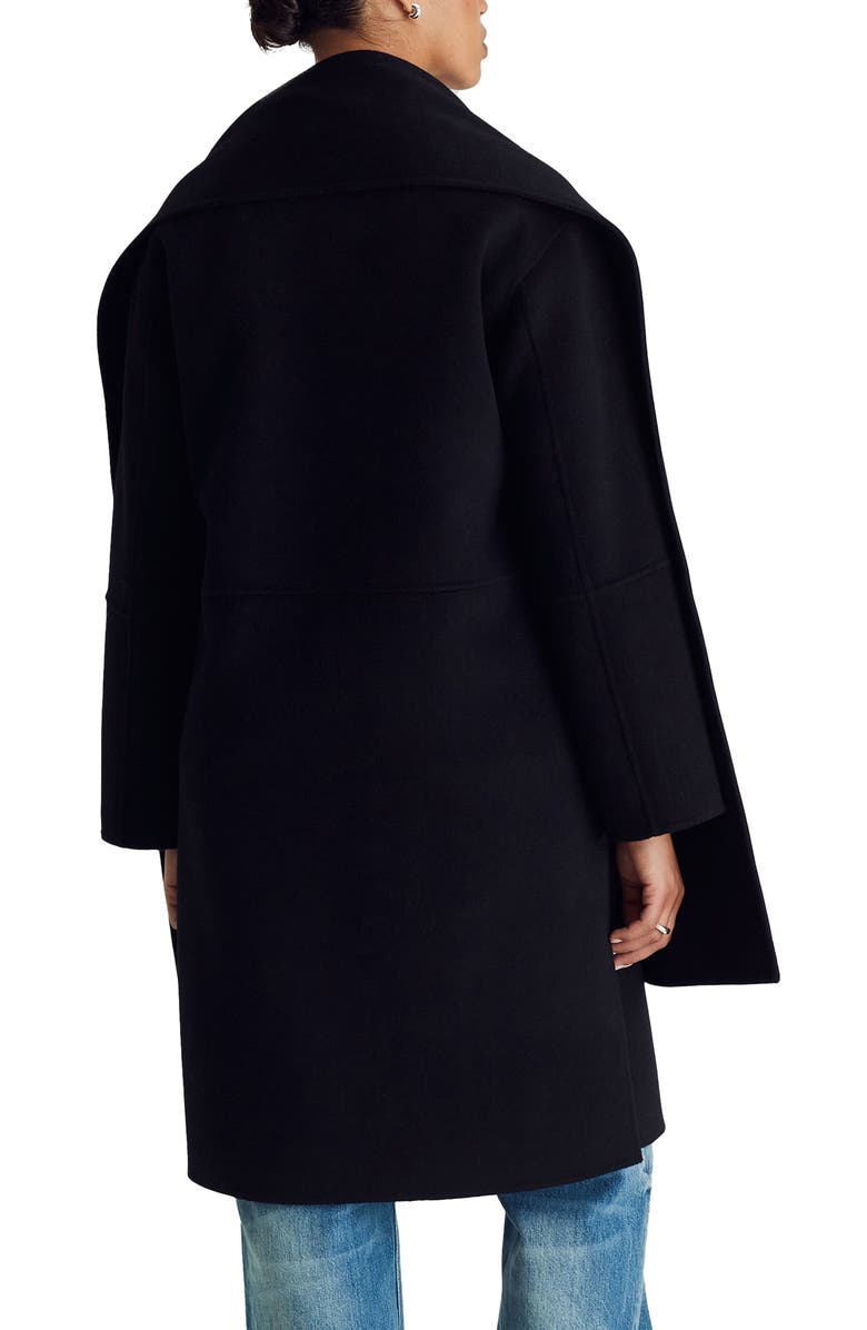 Dawn Levy Claude Scarf Coat, Alternate, color, Black
