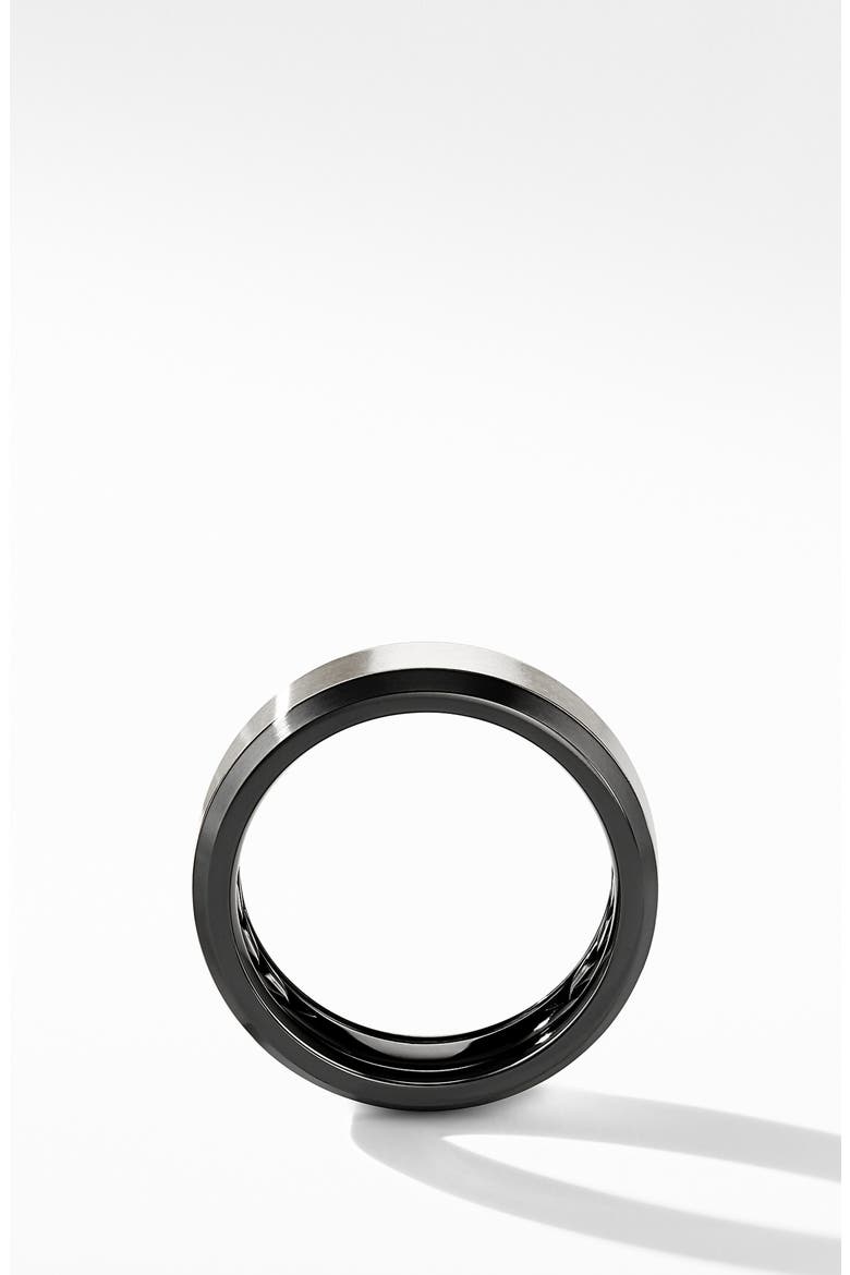 Beveled Titanium Band Ring, Alternate, color, BLACK TITANIUM/ GREY TITANIUM