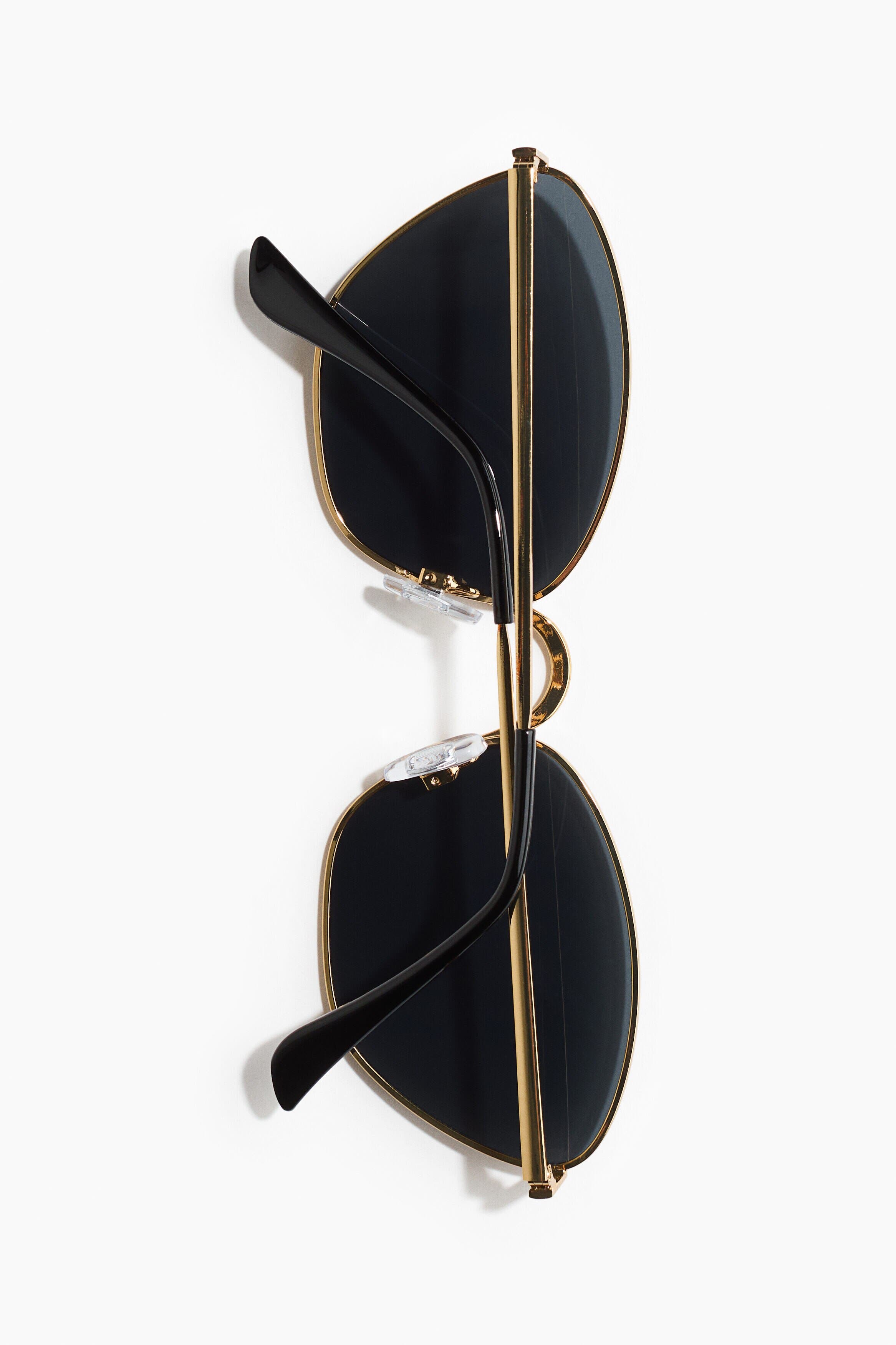 H&M Polarised Sunglasses, Alternate, color, Gold-Colored/Black