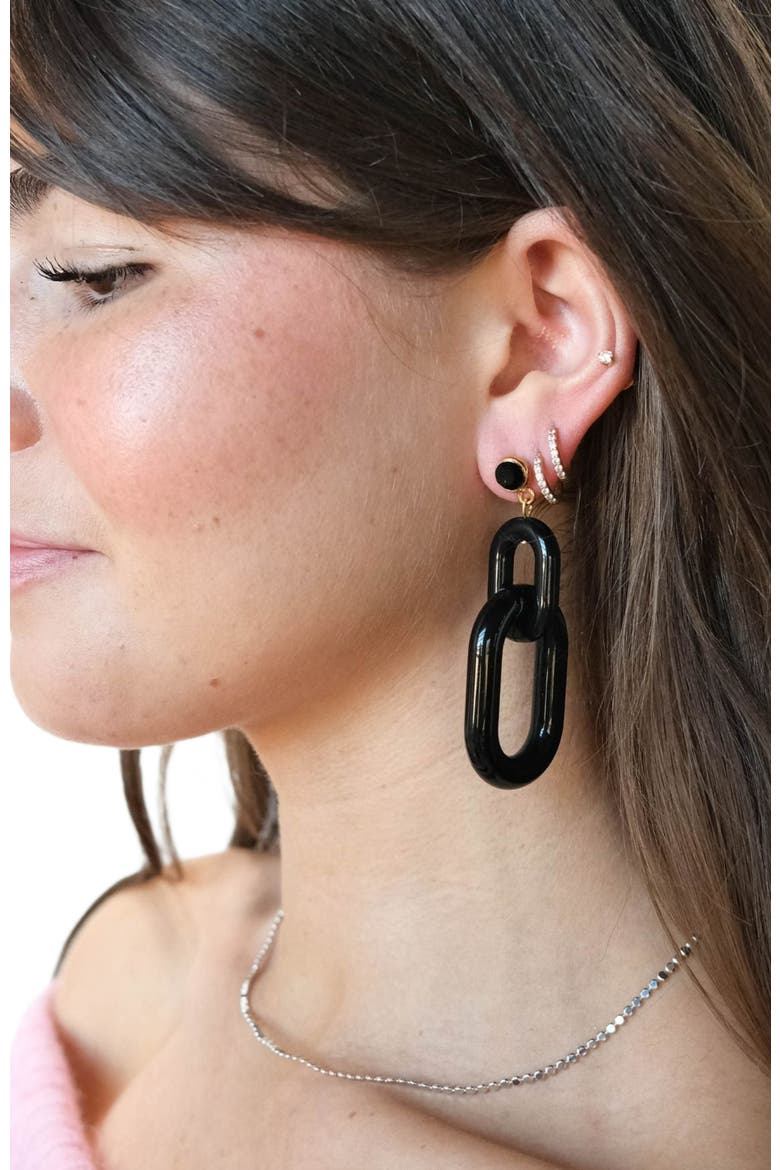 Bianca Acrylic Chain Earrings, Alternate, color, None