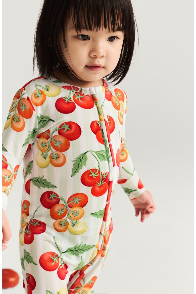 Print Convertible One-Piece Footie, Alternate, color, GREEN