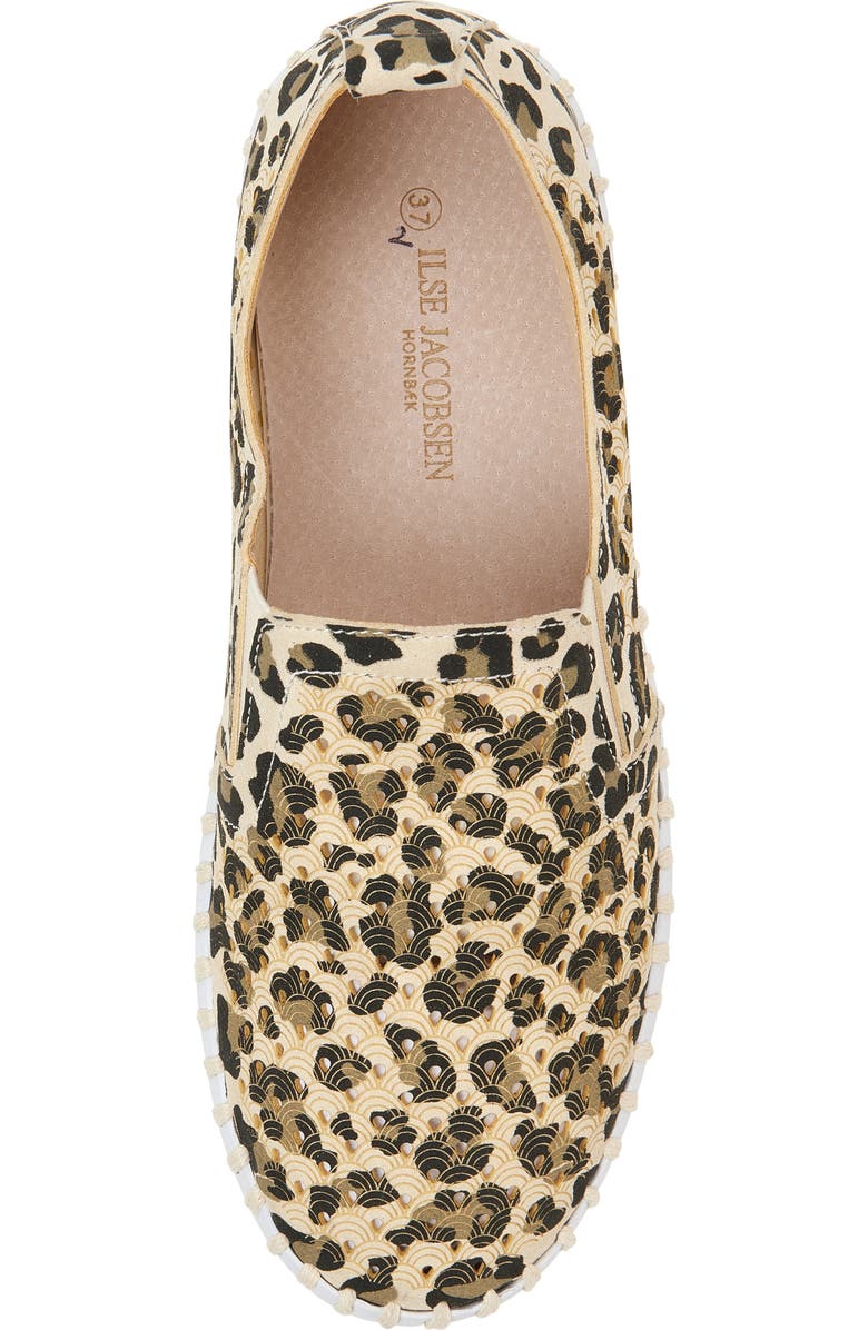 Ilse Jacobsen Tulip Perforated Slip-On Sneaker, Alternate, color, Latte