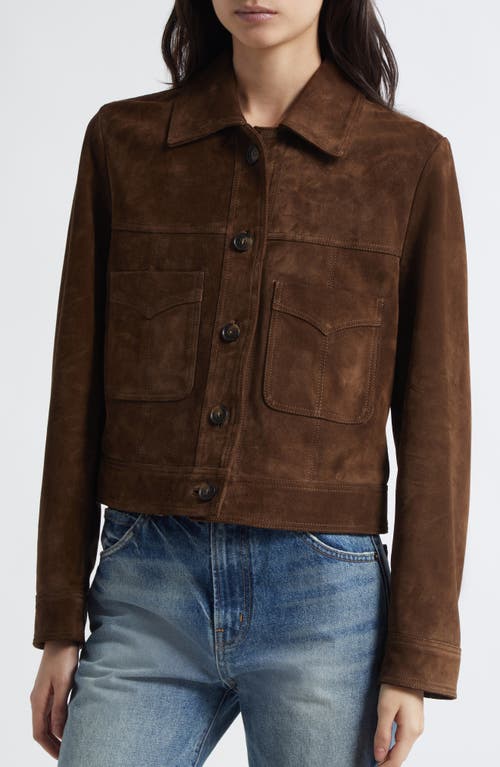 Nili Lotan Susannah Suede Jacket In Brown