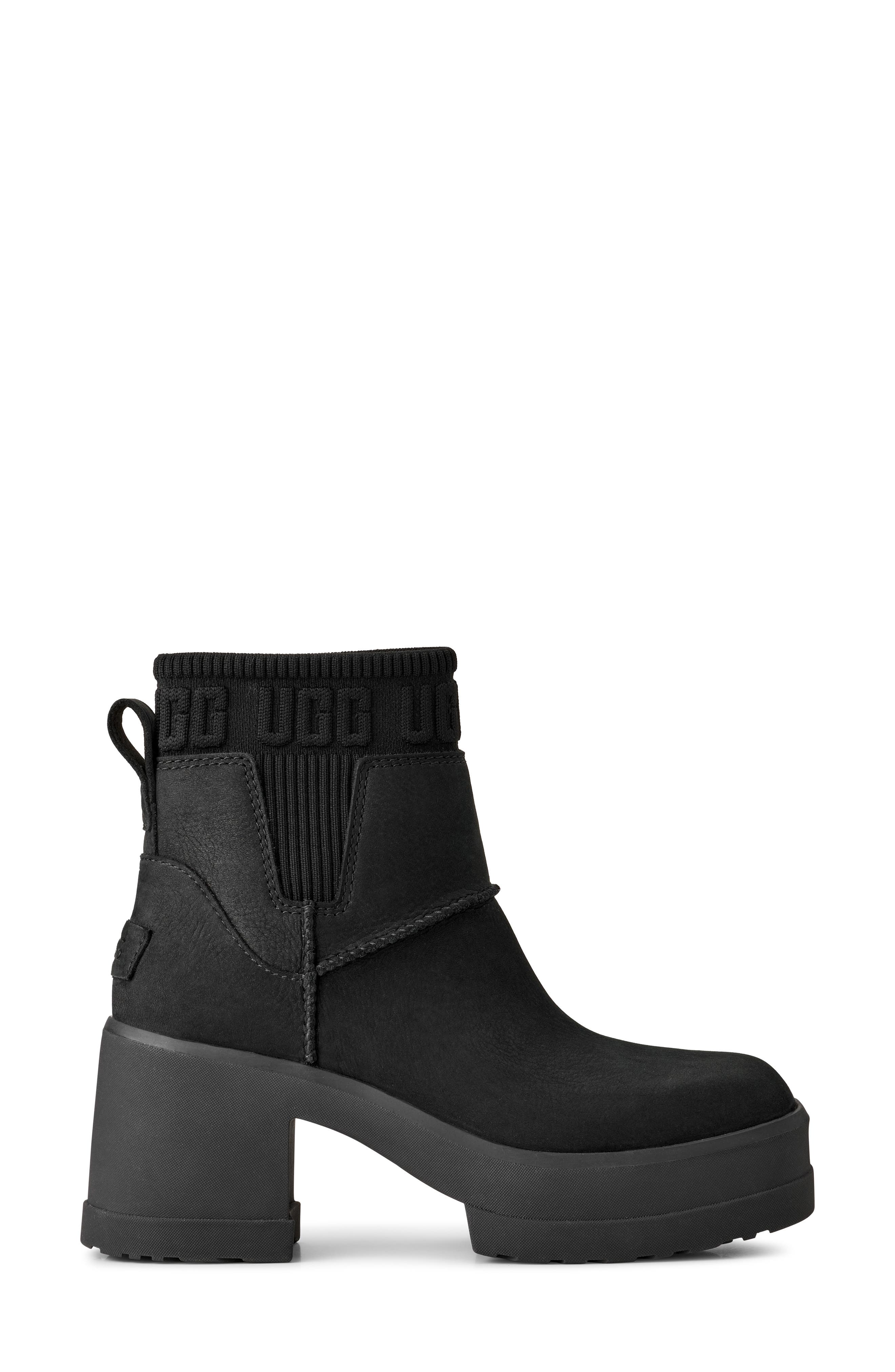 UGG<sup>®</sup> Moxy Water Resistant Chelsea Boot, Alternate, color, Black