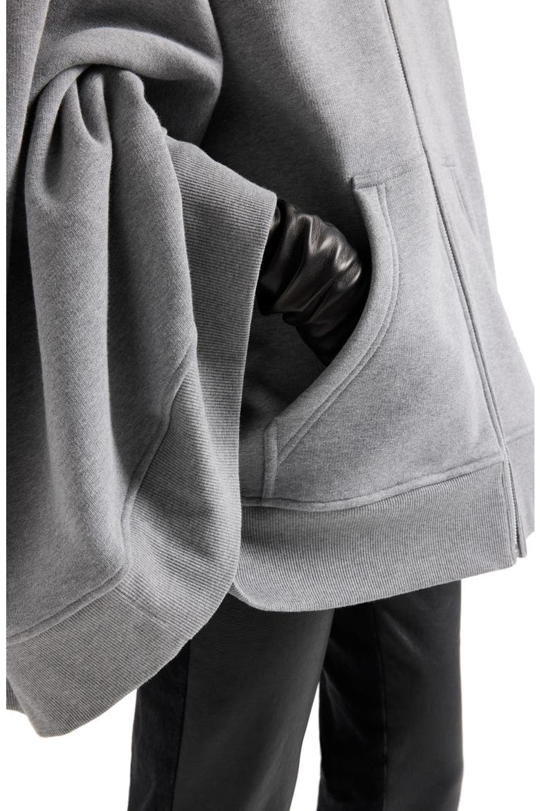 Oversized Full Zip Hoodie, Alternate, color, COTTON ASH