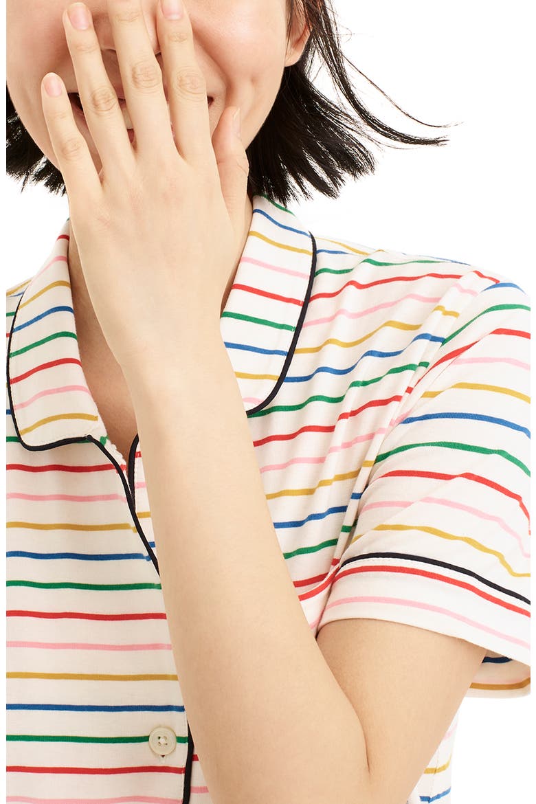 Dreamy Striped Short Pajamas, Alternate, color, CANDY STRIPE RAINBOW