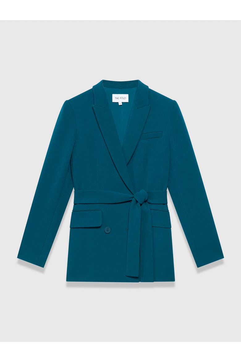 Almeida Longline Wrap Tailored Blazer, Alternate, color, Blue