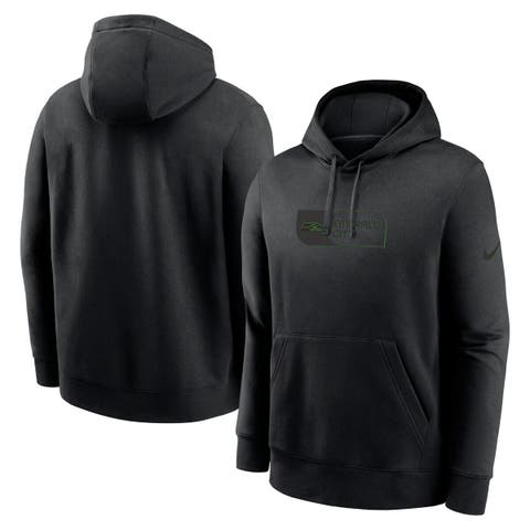 Men's Nike Black Seattle Seahawks Edge French Terry Club Pullover Hoodie