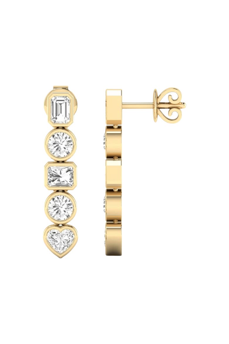 Multi-Shape Bezel Lab Diamond Drop in 14K Gold, Main, color, Yellow Gold