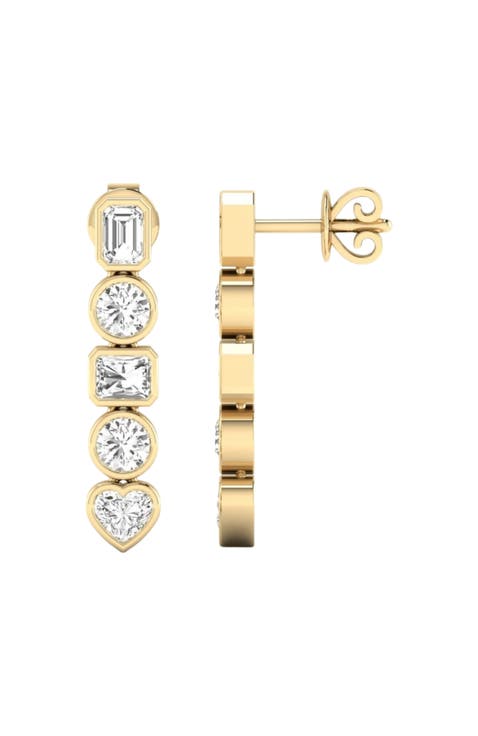 Multi-Shape Bezel Lab Diamond Drop in 14K Gold