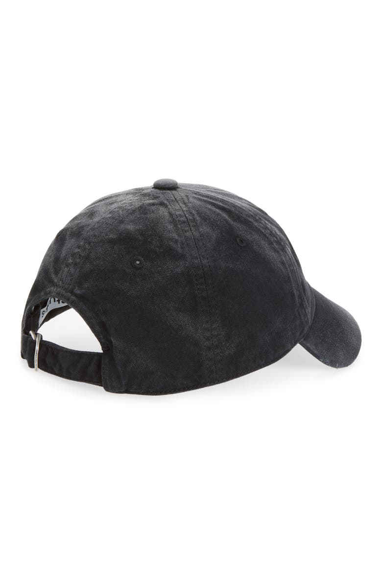 Cuddy Logo Sunkissed Organic Cotton Twill Adjustable Baseball Cap, Alternate, color, BLACK