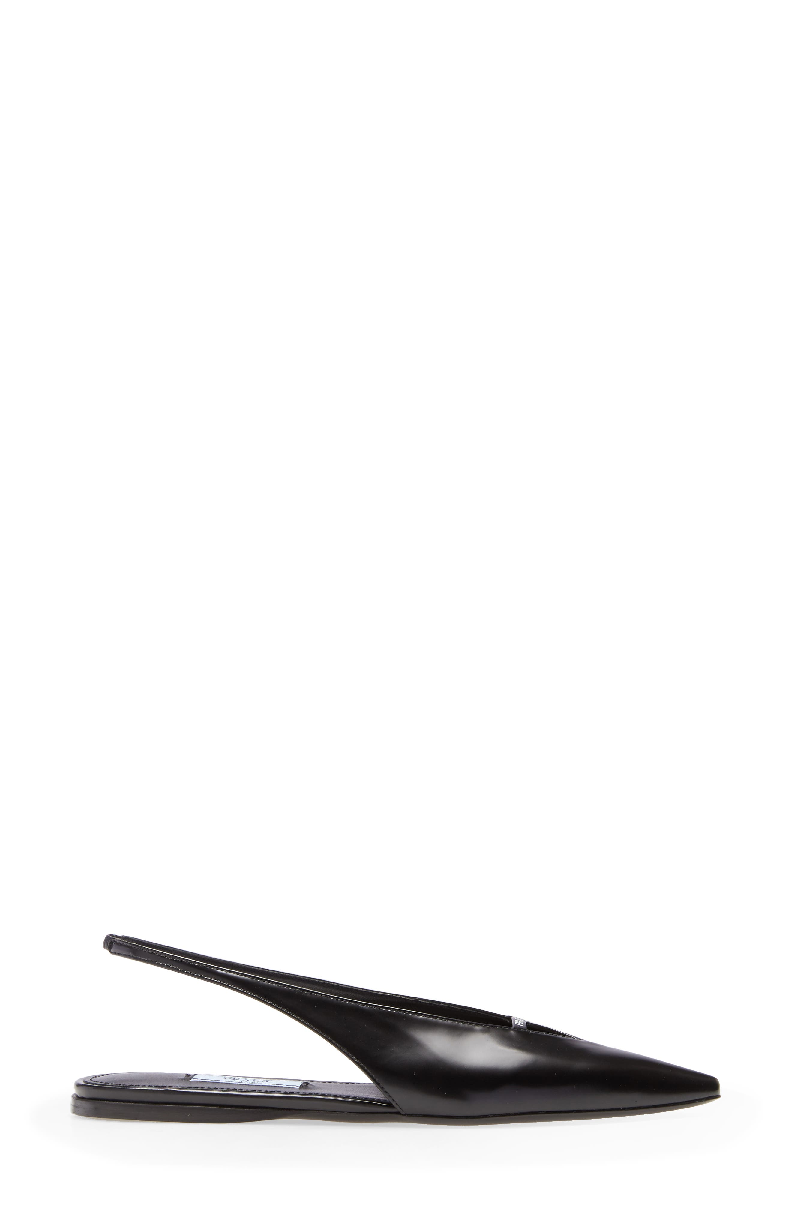 Prada Slingback Pointy Toe Flat, Alternate, color, 