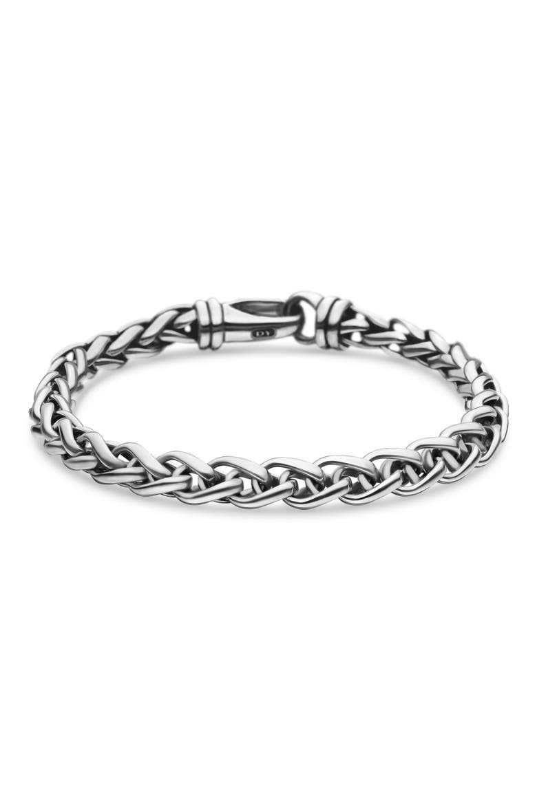 Wheat Chain Bracelet, 6mm, Main, color, STERLING SILVER