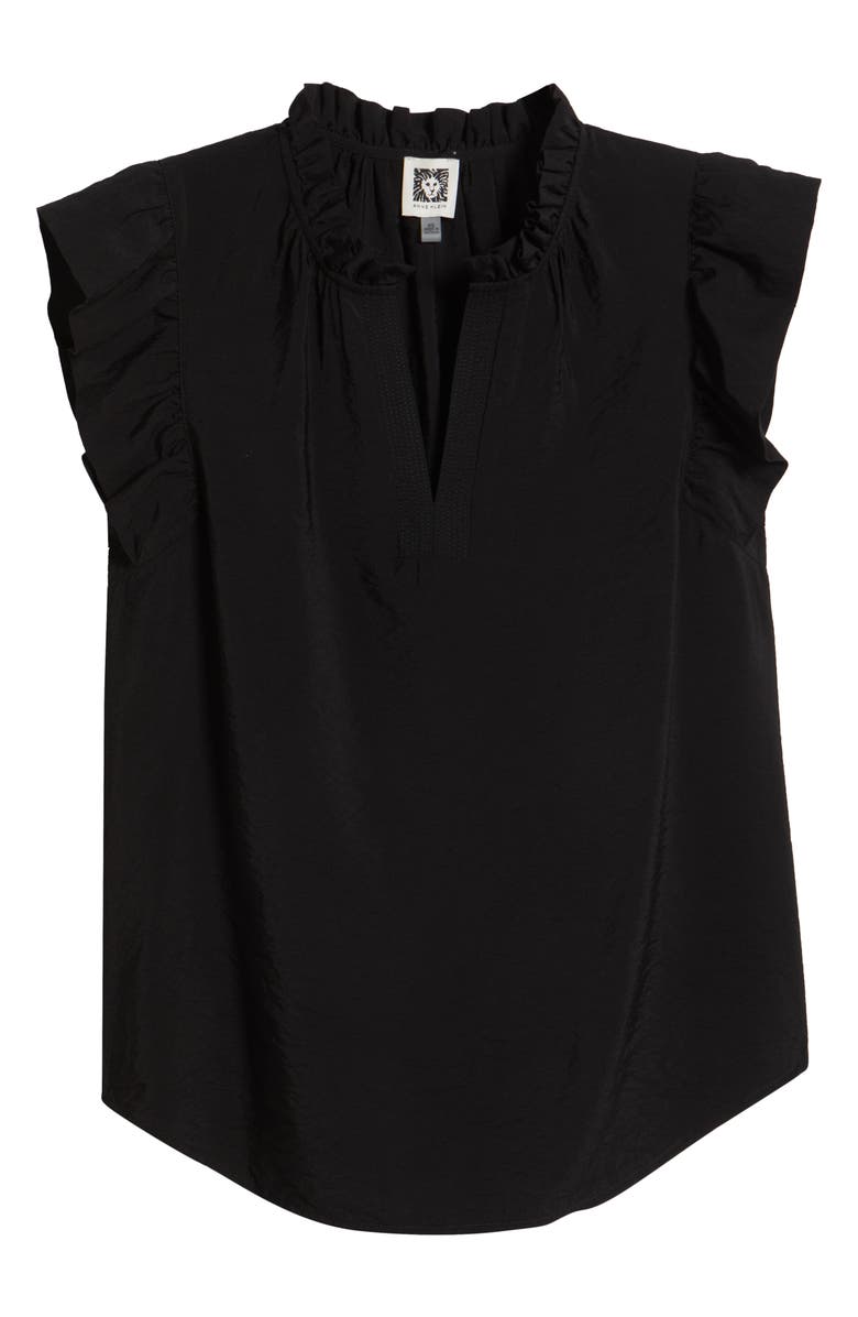 Anne Klein Textured Flutter Sleeve Woven Top, Alternate, color,