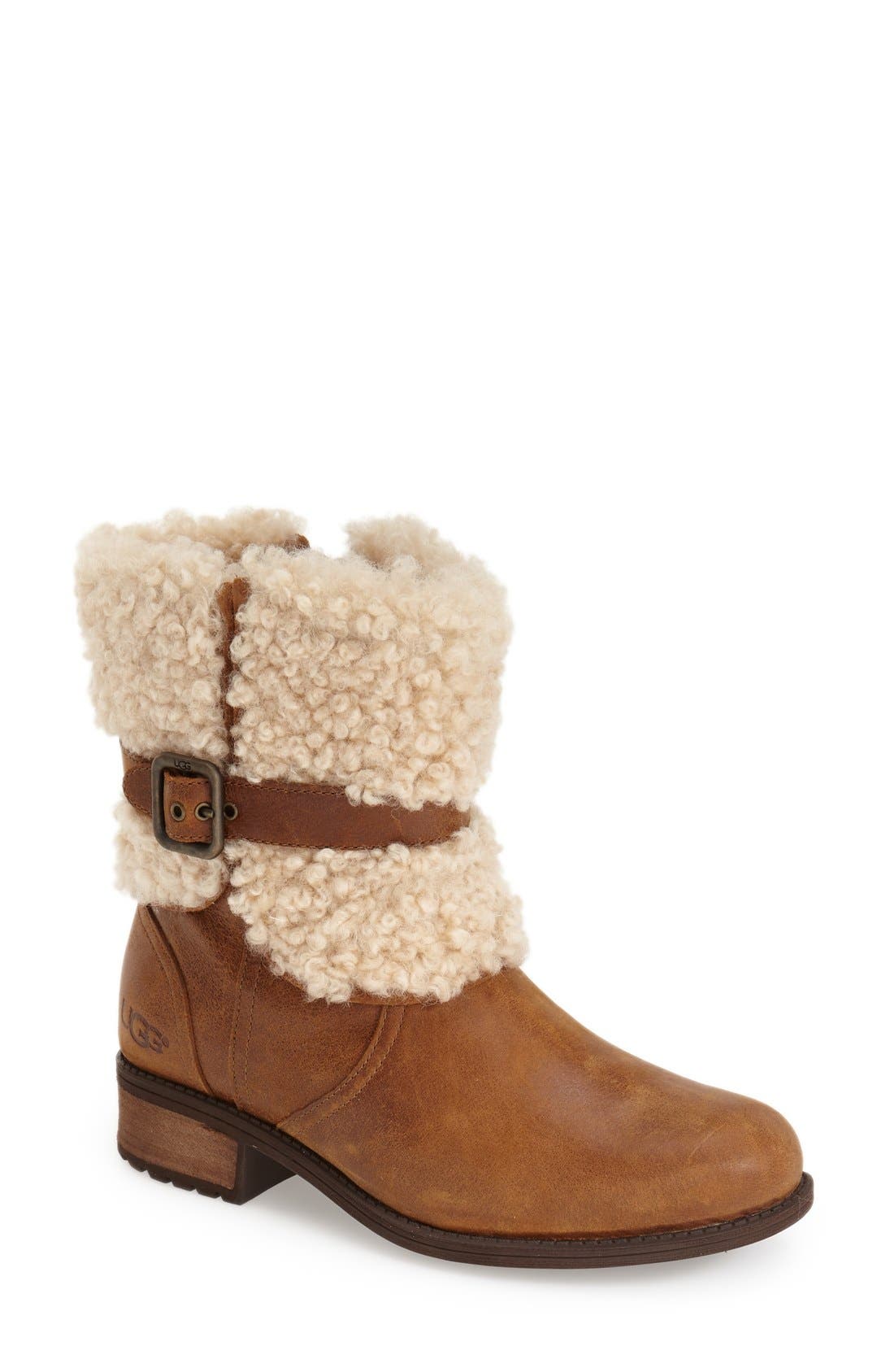 UGG<sup>®</sup> Blayre II Shearling Cuff Bootie, Main, color, 
