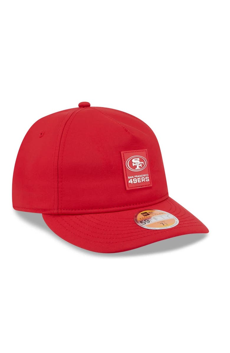 New Era Men's New Era Scarlet San Francisco 49ers 2025 Sideline Retro Crown 59FIFTY Fitted Hat, Alternate, color, Scarlet
