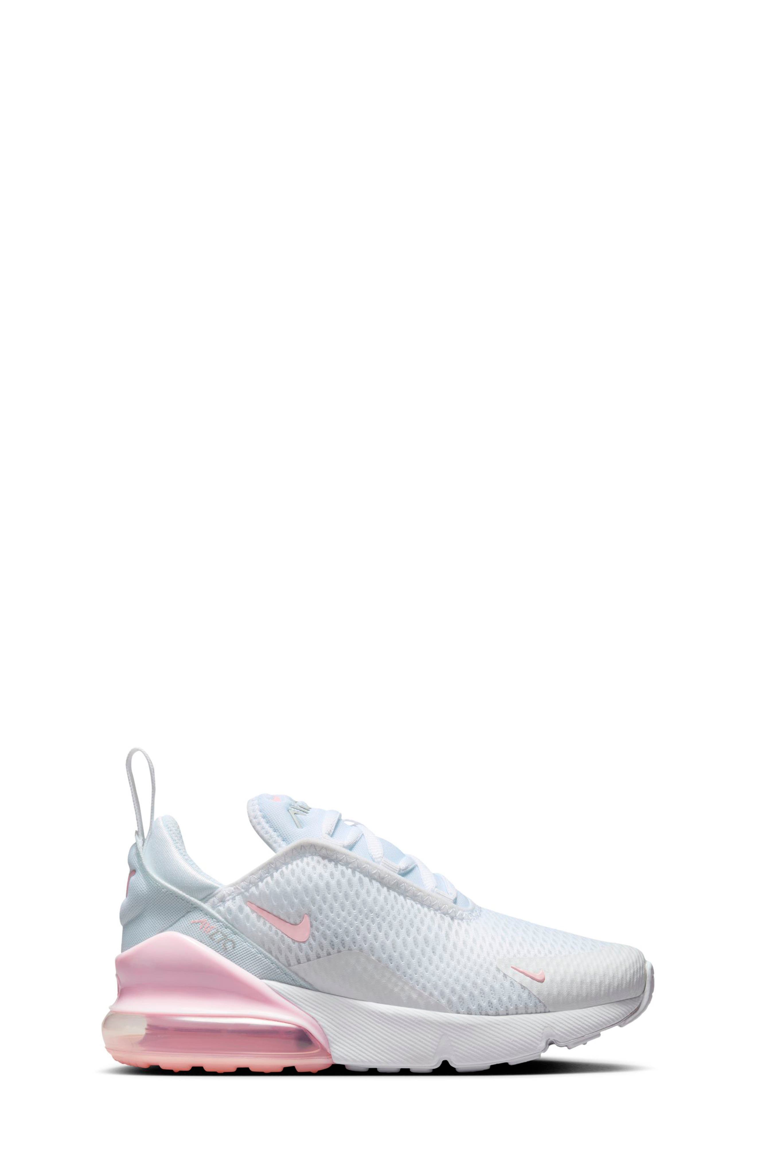 Kids' Air Max 270 Sneaker, Alternate, color, 122 WHITE/PNKFOM