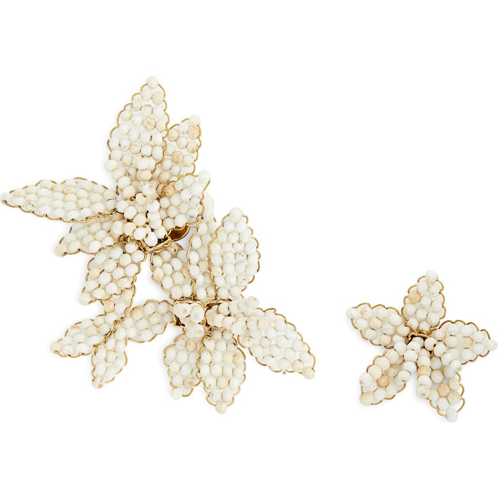Isabel Marant Beaded Mismatched Earrings In Gold