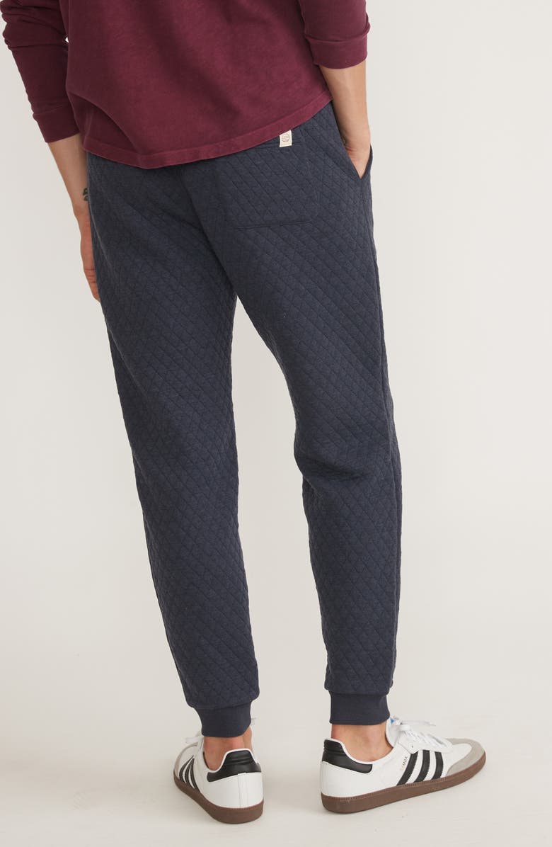 Marine Layer Corbet Quilted Joggers, Alternate, color, Navy