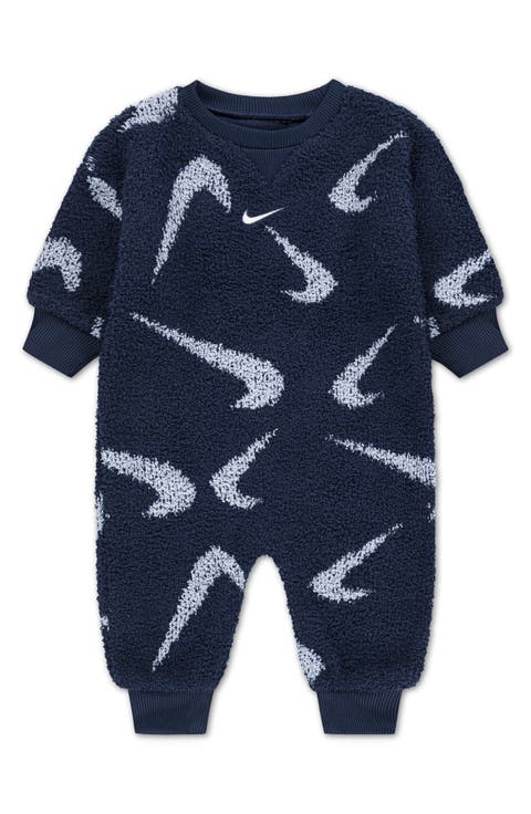 Swoosh Bouclé Jacquard Romper (Baby)