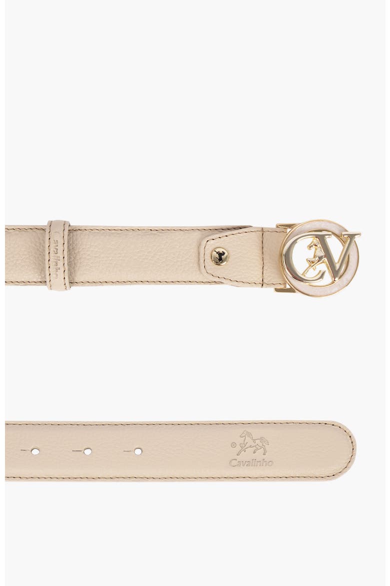 Signature CV By Cavalinho 618 Leather Belt, Alternate, color, Beige