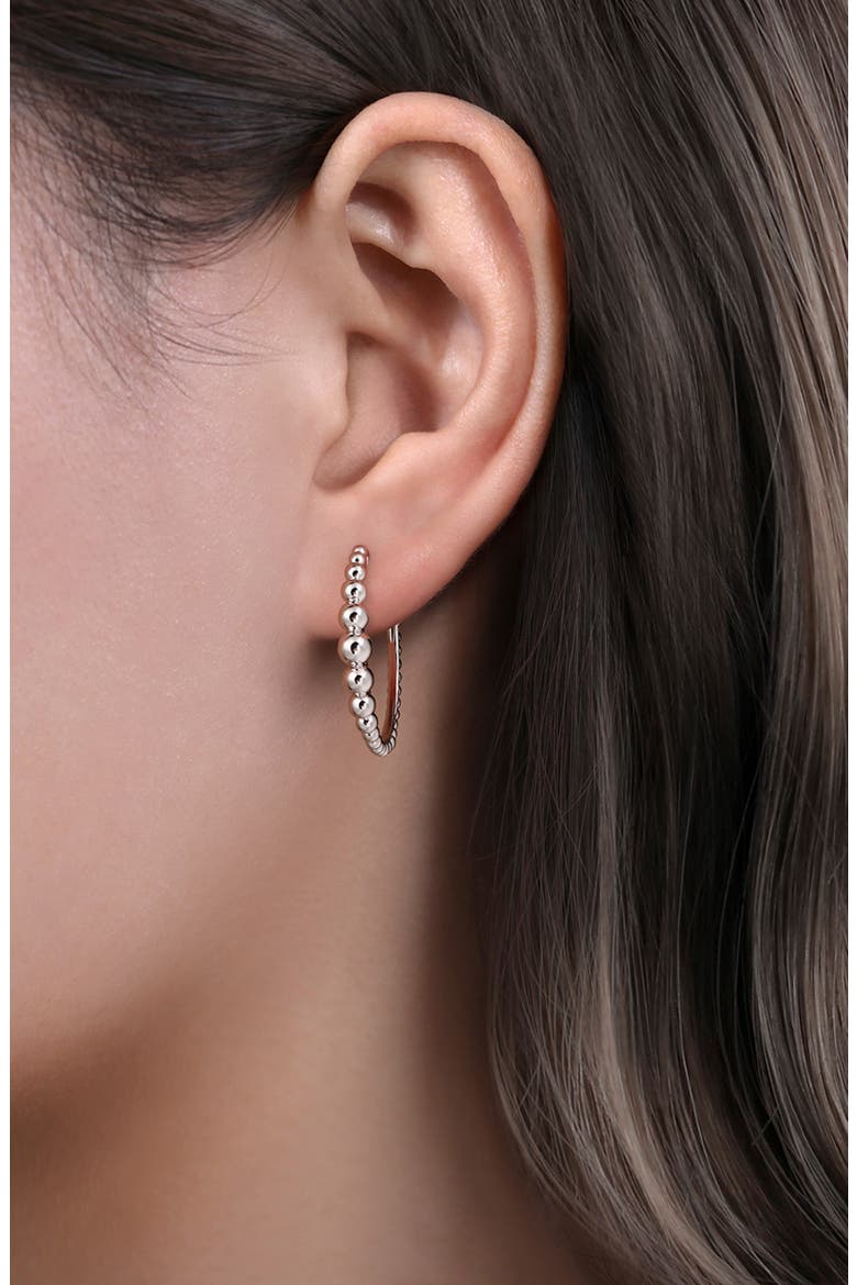 Classic Hoop Earrings, Alternate, color, STERLING SILVER