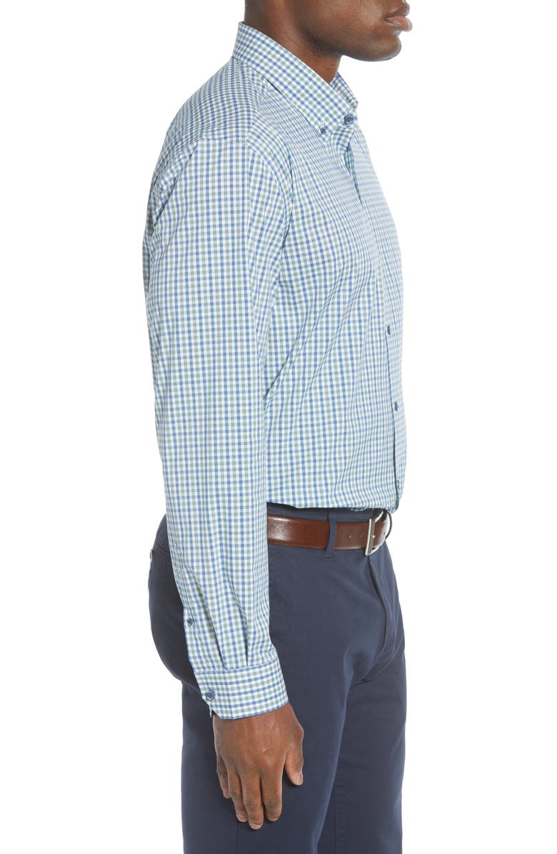Cutter & Buck Soar Classic Fit Mini Check Button-Down Performance Shirt, Alternate, color, 