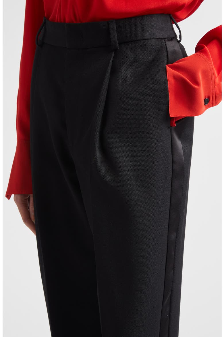 Tailored Straight Leg Trousers, Alternate, color, BLACK