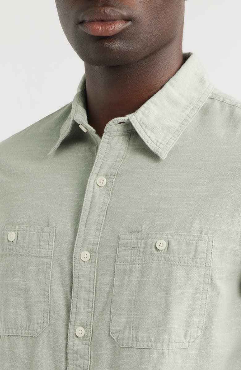 AG Mason Classic Fit Short Sleeve Button-Up Work Shirt, Alternate, color, Faded Moss
