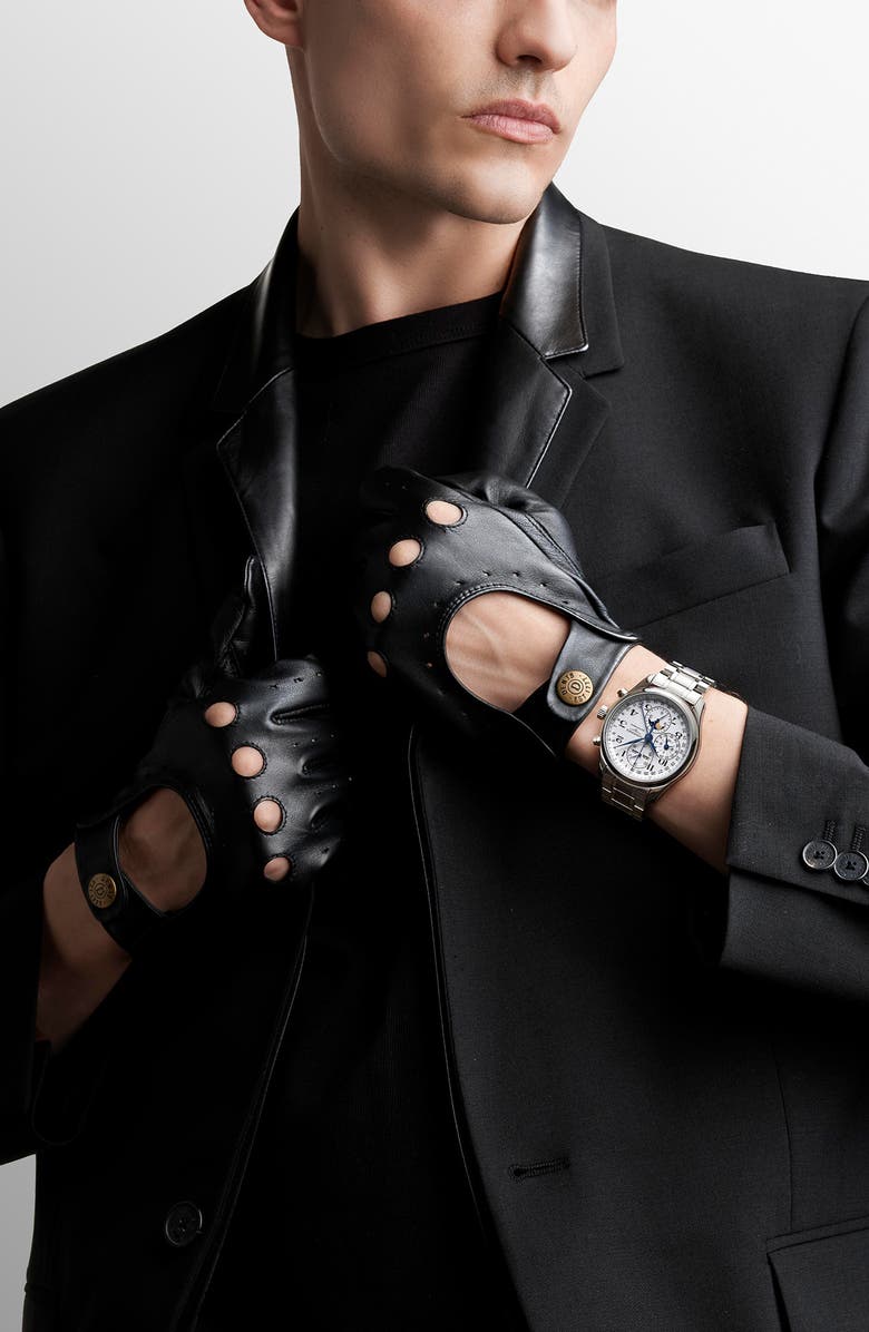 Longines Master Collection Chronograph Bracelet Watch, 42mm, Alternate, color, Silver