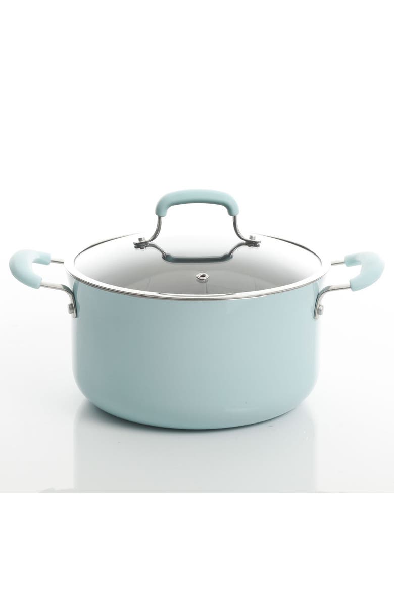 Andover 10 Piece Nonstick Aluminum Cookware Set, Alternate, color, Glacier Blue