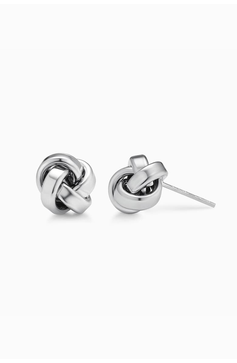 Oradina Sterling Silver Eternal Knot Studs, Alternate, color, Silver