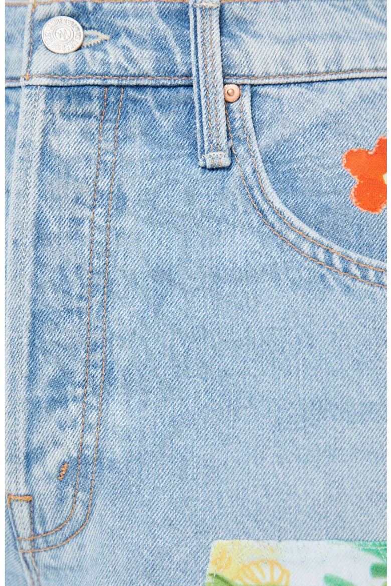 Spinner Flood Patchwork Straight Leg Jeans, Alternate, color, MUMBLE JUMBLE