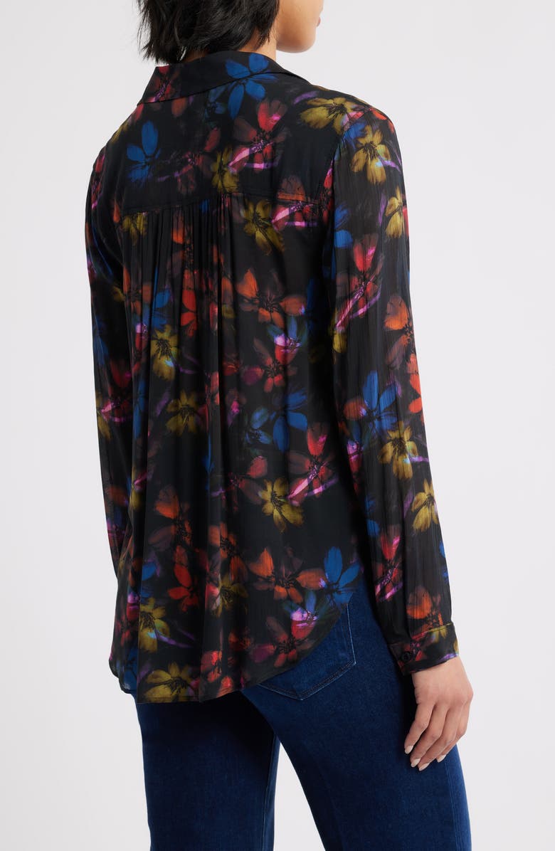 Cloth 
Stone Floral Button-Up Shirt, Alternate, color, Evening Garden Print